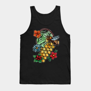 Cute bee with honeycomb, Save the bees Tank Top